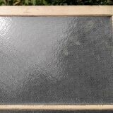 Pair of antique translucent glass sliding doors