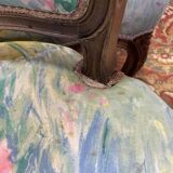 Suite de 6 chaises Louis Philippe à Rossi fleuri