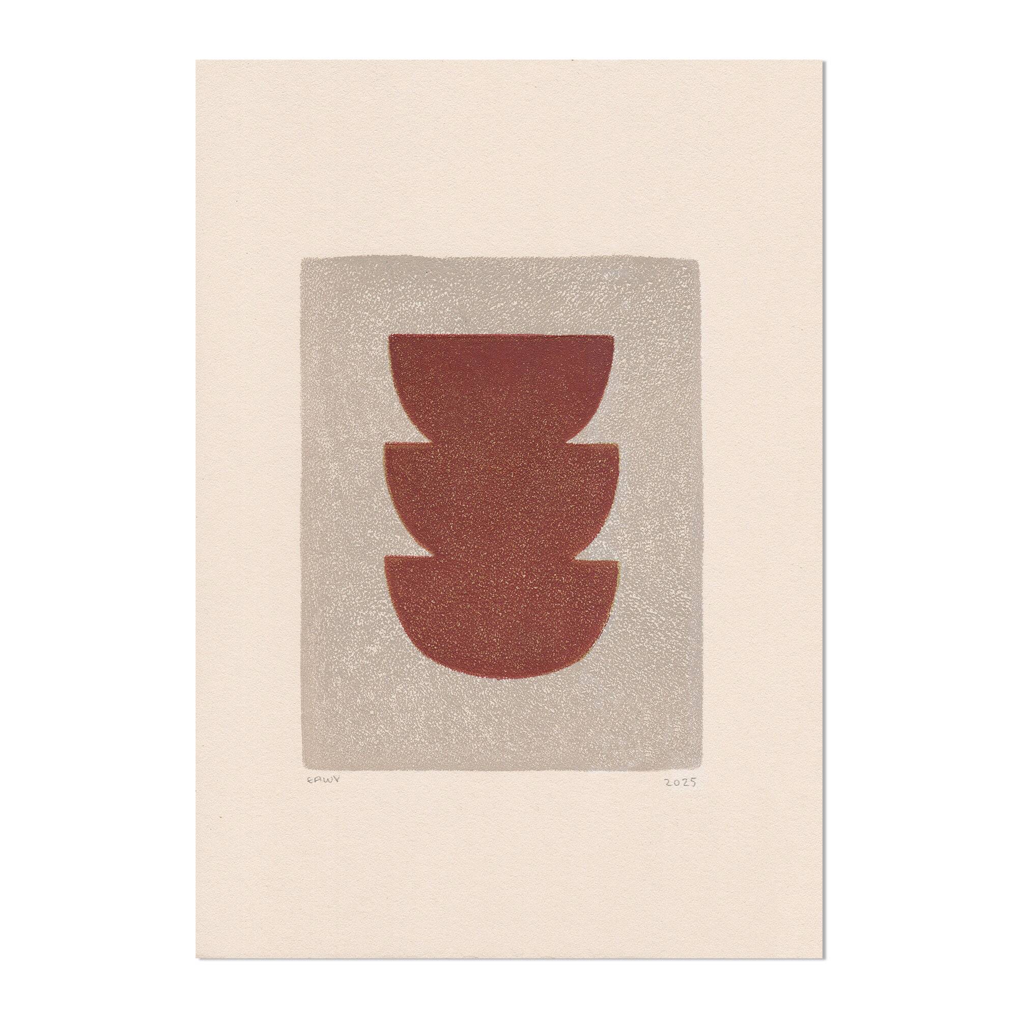 A pair of abstract paintings on paper, signed eawy