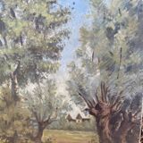 Oil on canvas "Étang Baron"