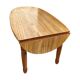 Extendable oval pine dining table 1970s
