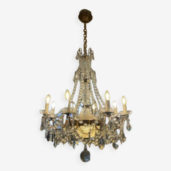 Lustre montgolfière en cristal