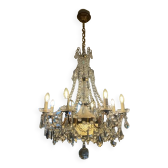 Superb crystal hot air balloon chandelier