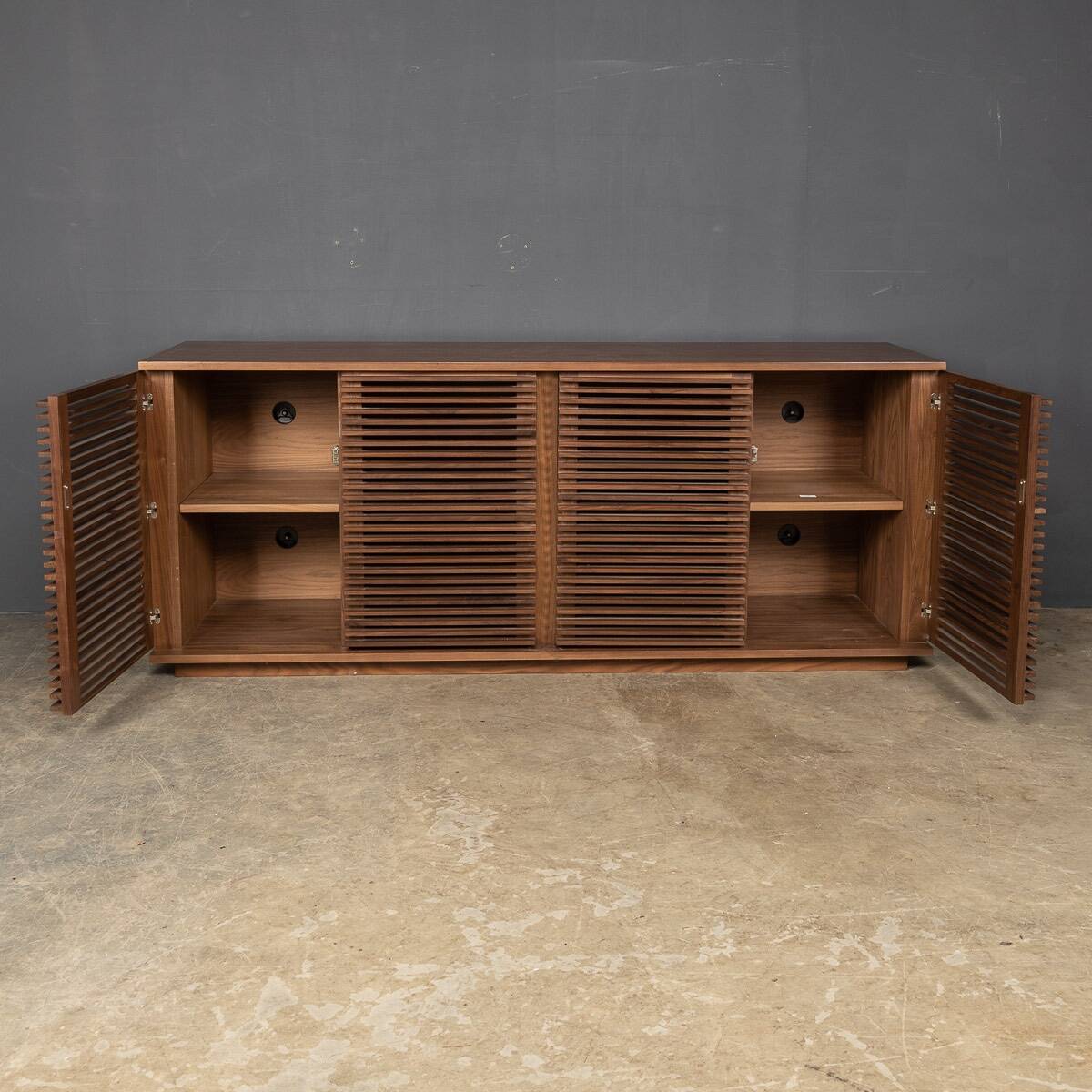 Stylish 20thc heals walnut sideboard by nathan yong c.1990