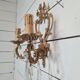 Louis XV style bronze wall lamp with tassels