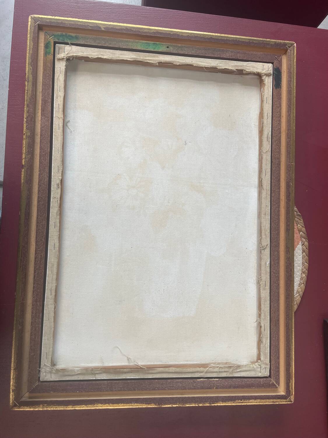 Large framed flower painting