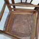 Set of 4 antique bistro chairs canned seats