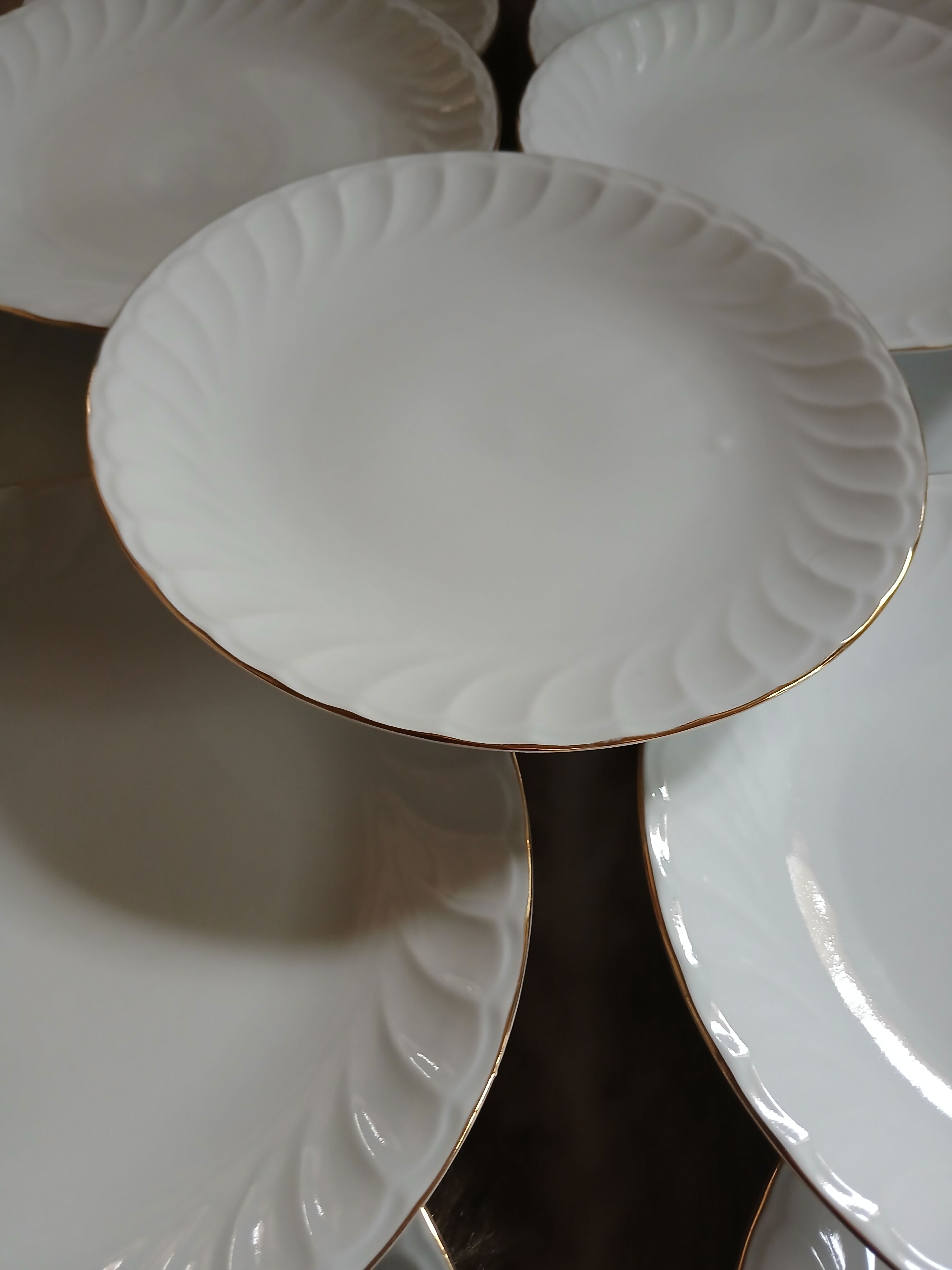 11 antique porcelain dessert plates