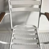 White metal chair