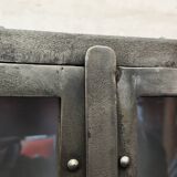 Riveted metal display cabinet library