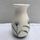Ancient Vase CYPRUS Ceramics White Drawing Vintage Flowers