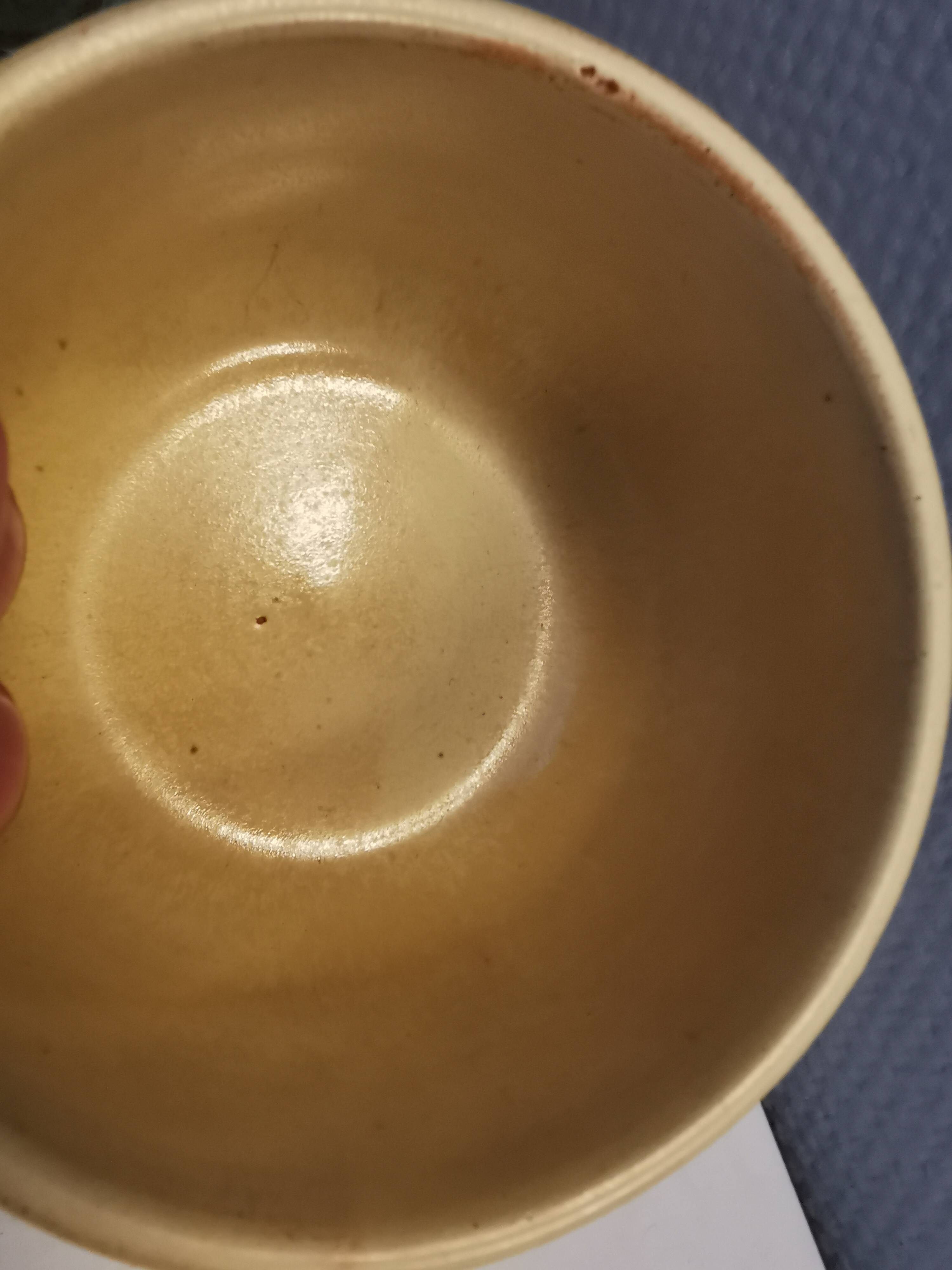 Lovely small ceramic sugar/jam jar, designed by Danish Jette Hellerøe 1970s.