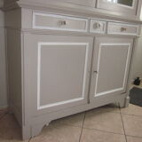 2-body old painted wooden buffet