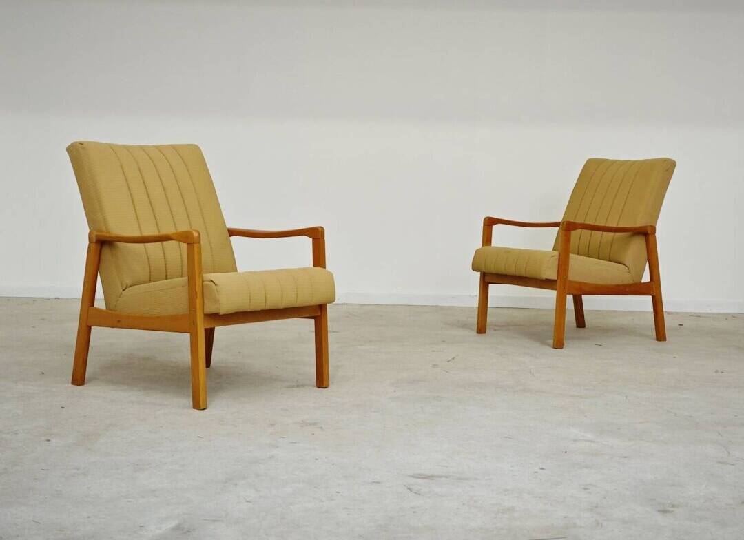 Paire de fauteuils Jitona Sobeslav Ex Tchécoslovaquie
