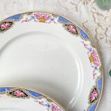 6 small vintage floral plates Digoin Sarreguemines – 1950s