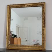Miroir doré stuc et bois Empire