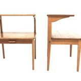 Set de 2 tables chevet en teck, Suède, 1960