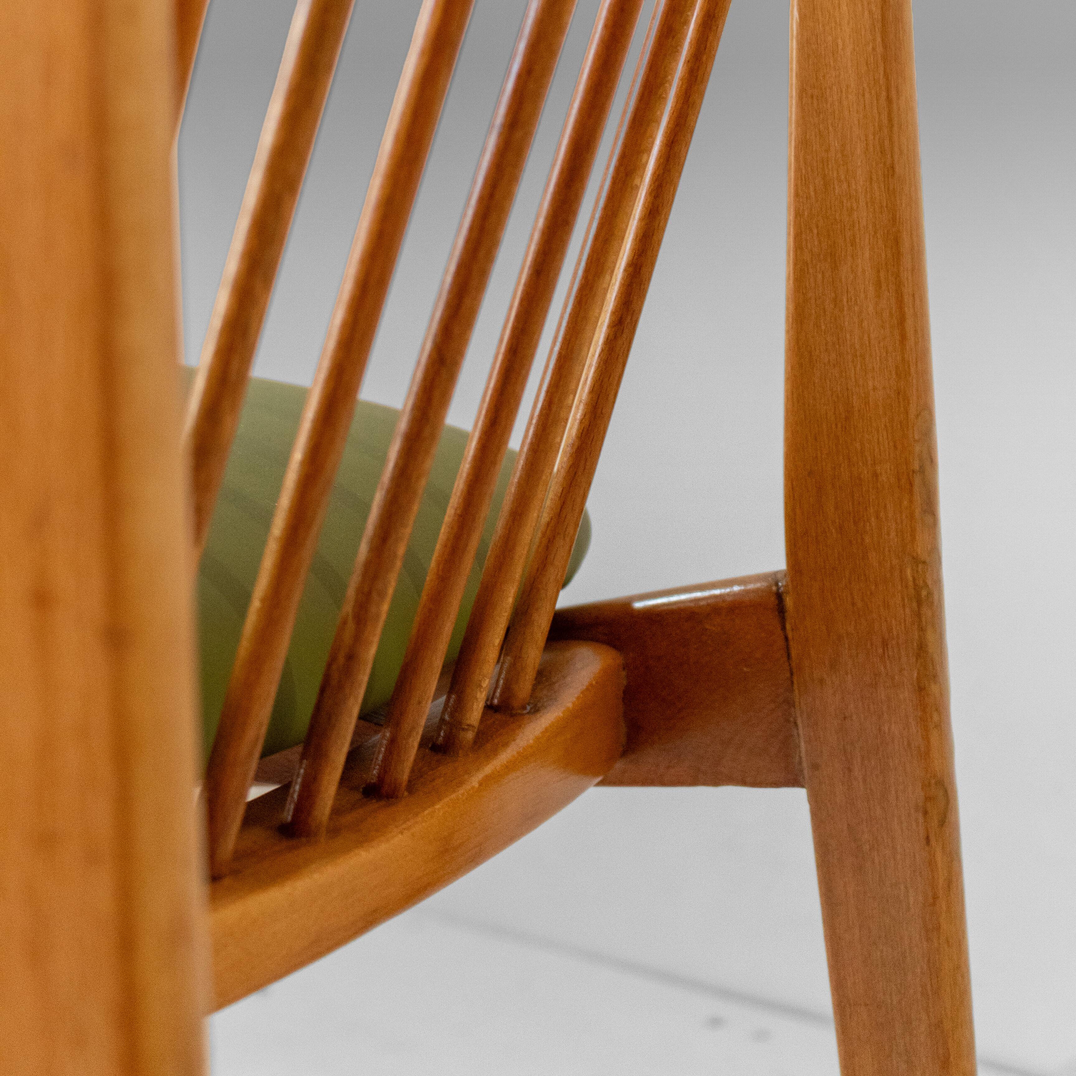 Four Mid-Century Modern Italian Wood Dining Chairs in the Style of Ico Pari