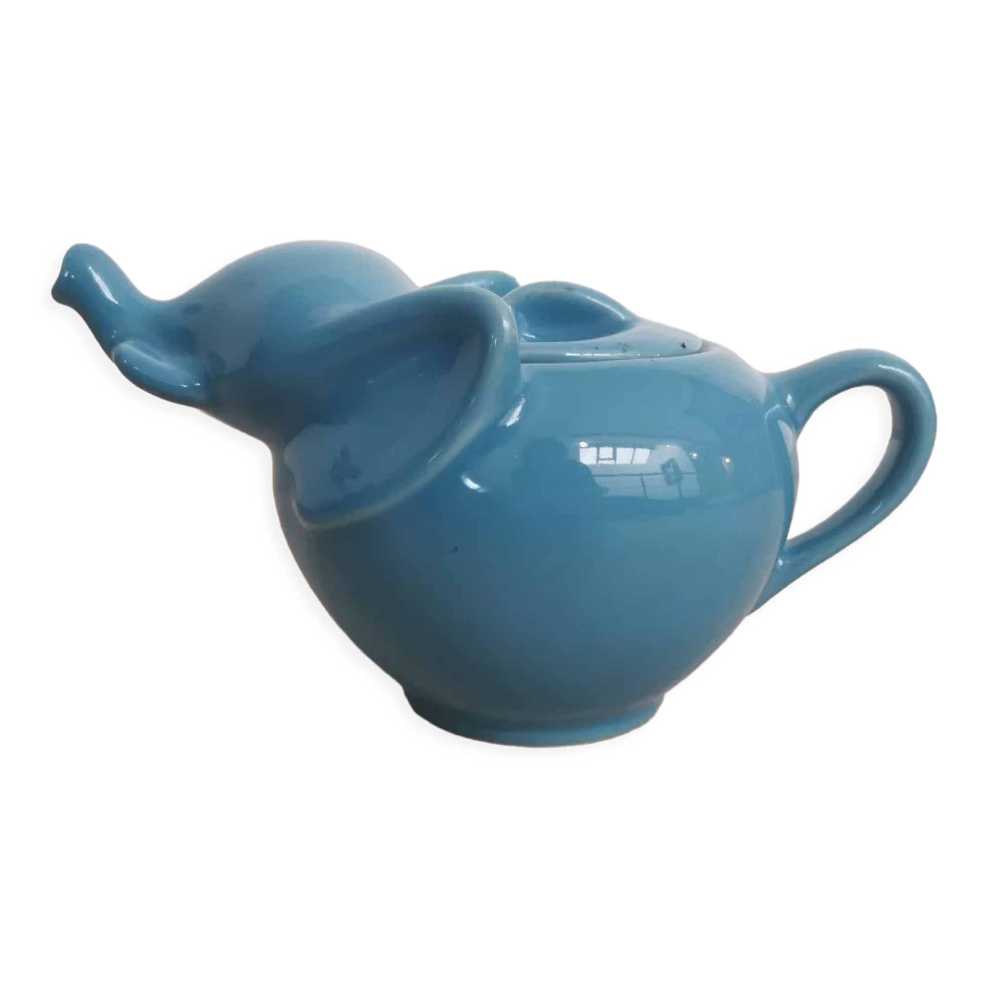 Théière vintage éléphant bleue