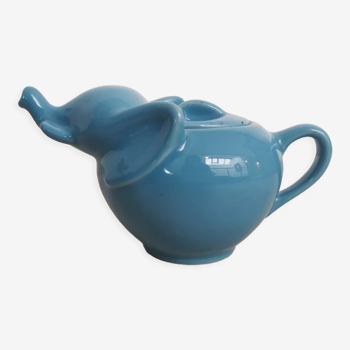 Vintage elephant blue teapot