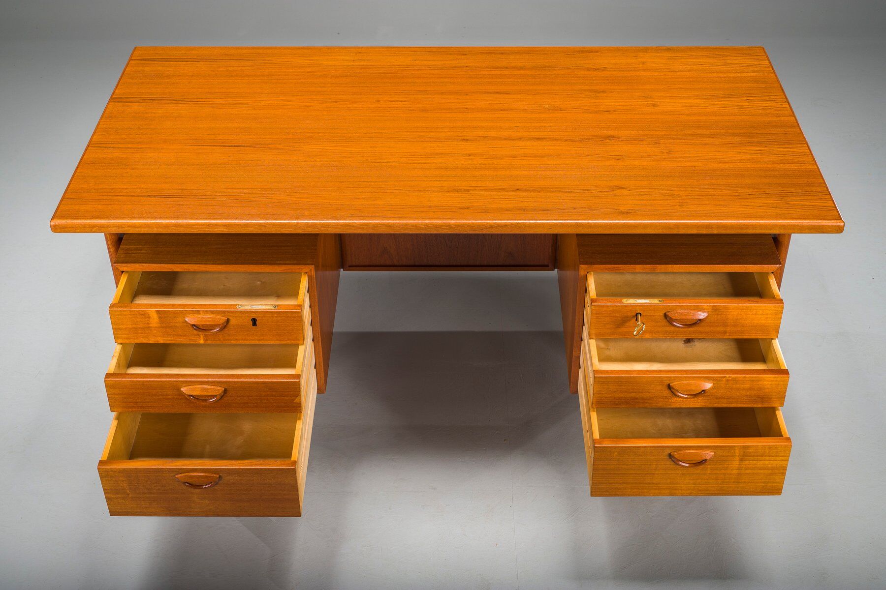 Danish teak desk by Kai Kristiansen for FM Møbler, 1960s