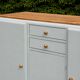 Renovated vintage buffet in Mado style – Celadon Libéron and natural wood – 13