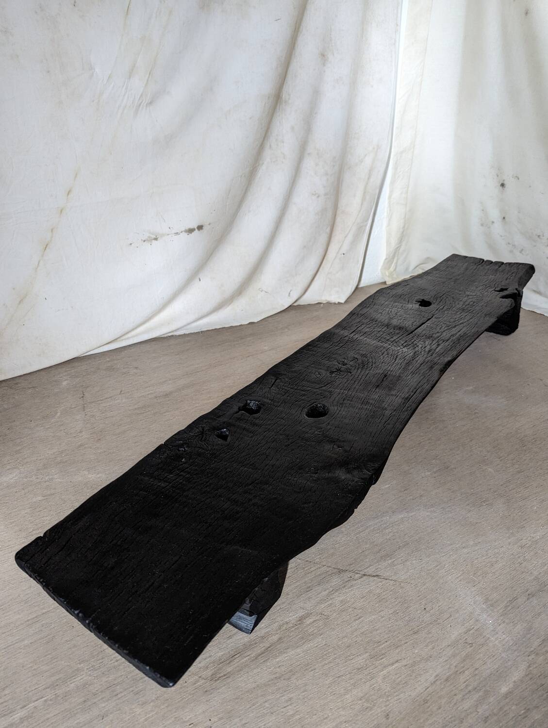 Table basse chêne brûlé