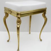 Mid-Century Modern Italian Brass and Plexiglass Stool, 1950