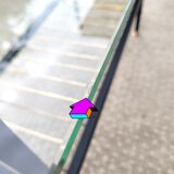 Asymmetrical coffee table 1960 glass and brass