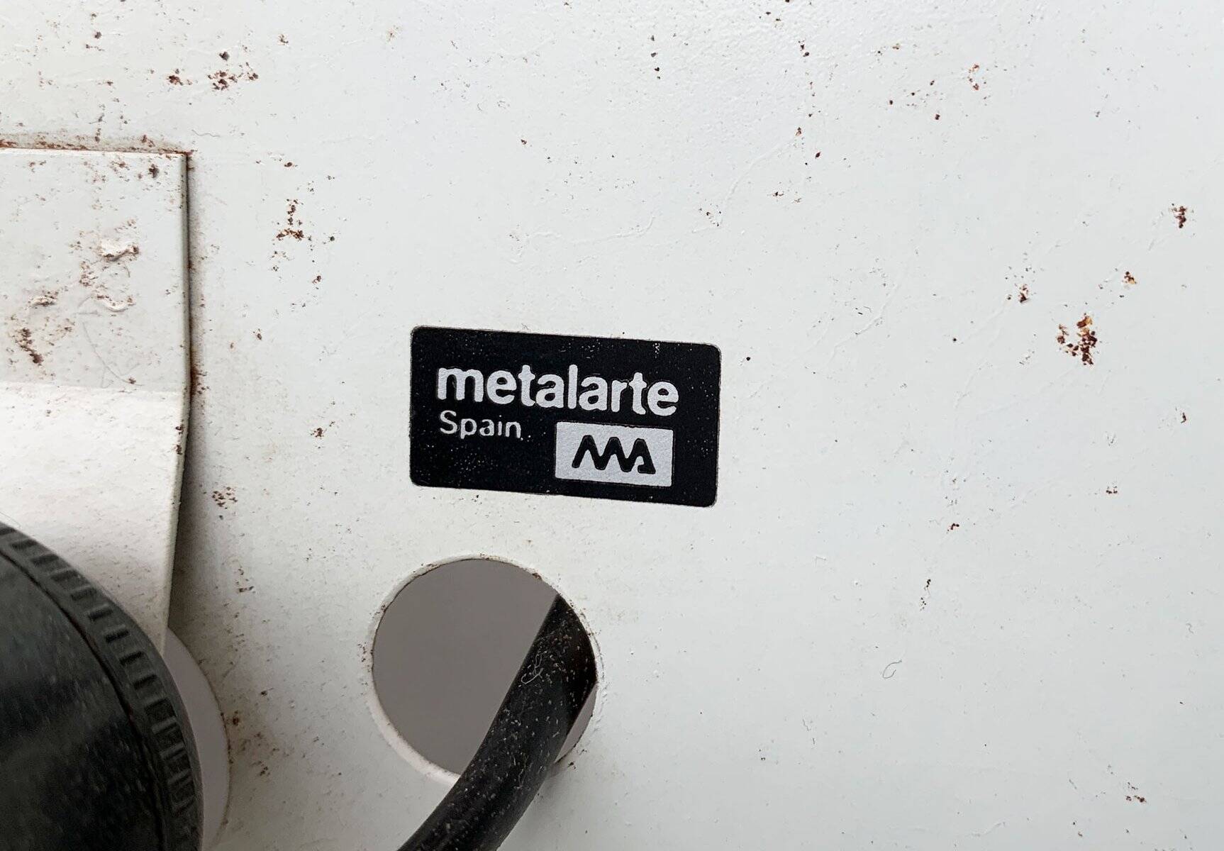 Postmodern vintage glass wall light by Metalarte, 1980s.