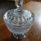 Sucrier ancien en verre + métal 