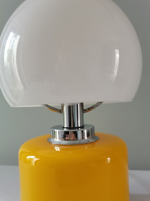 Italian glass table lamp, 70s