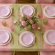 6 dessert plates Geneviève Lethu collection F for flower