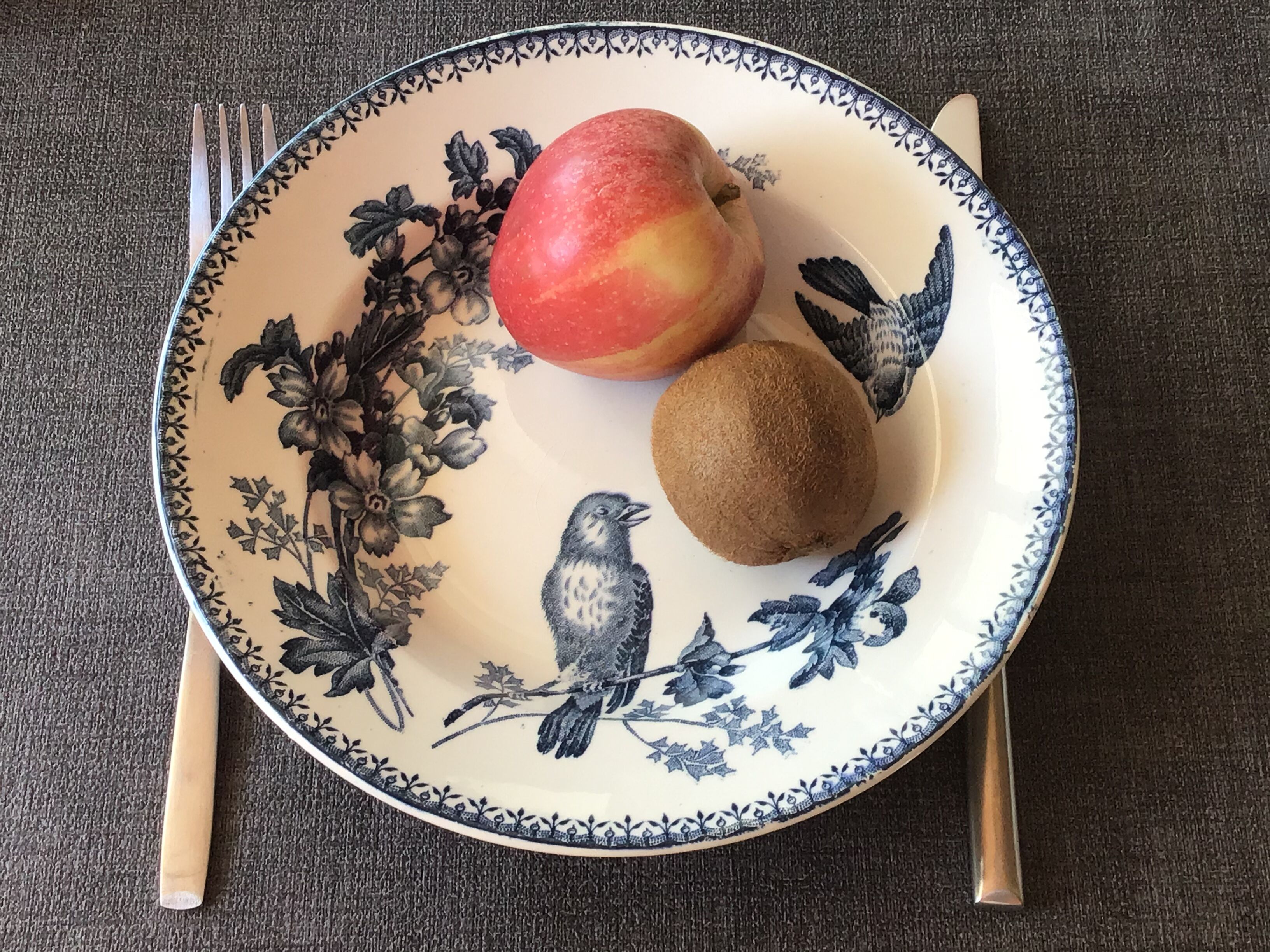 6 Longwy dark blue hollow plates