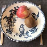 6 Longwy dark blue hollow plates