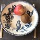 6 Longwy dark blue hollow plates