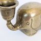 Vintage brass elephant figurine candle holder Haku mid-century