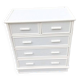 Commode blanche en rotin