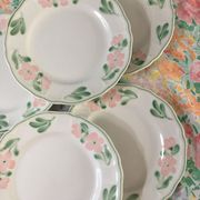 6 vintage dessert plates, Salins France