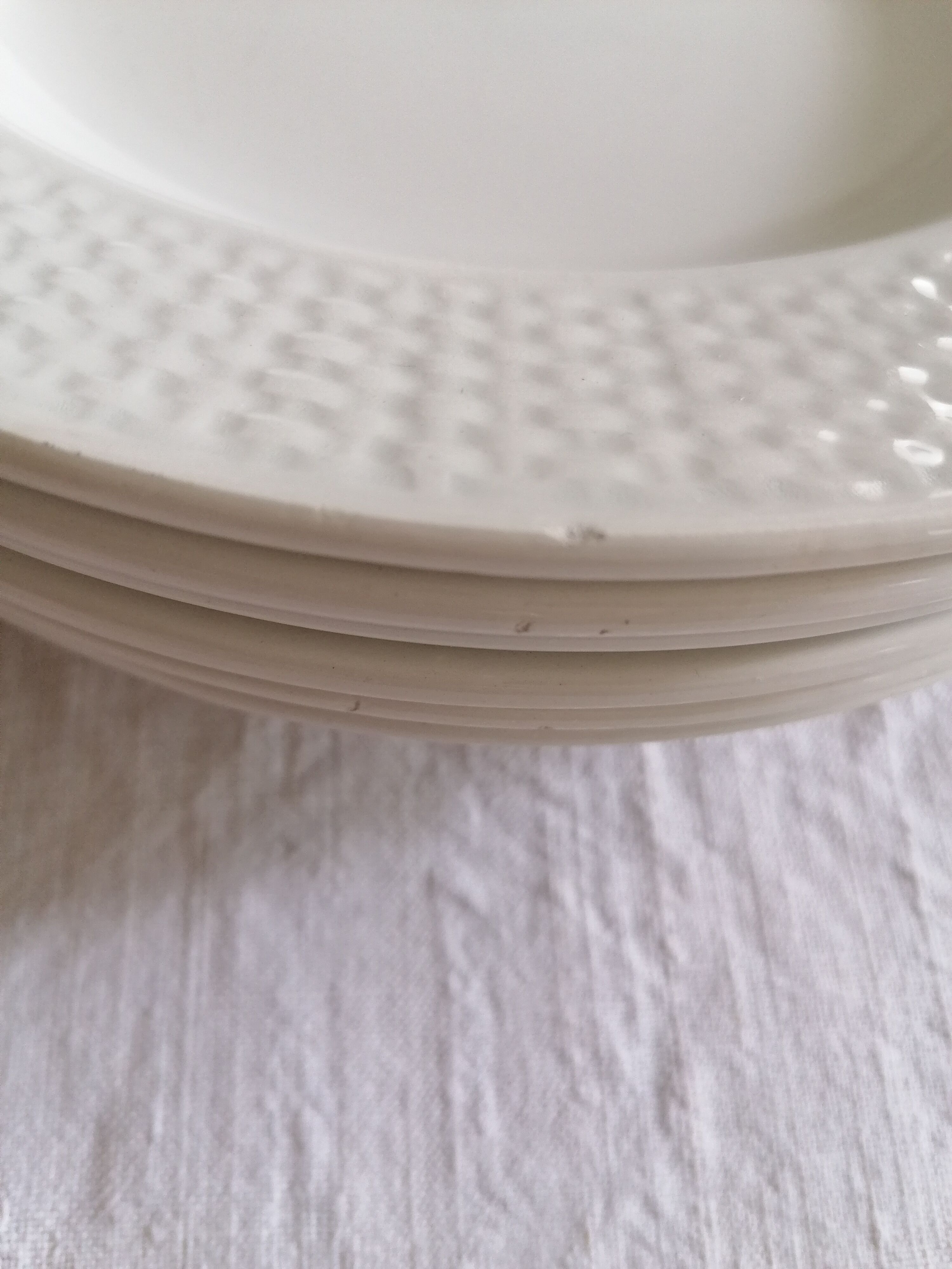 Set of 8 hollow earthenware plates Digoin Sarreguemines