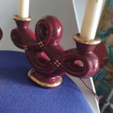 Pair of ceramic girandoles from Vallauris circa 1950