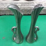 Duo of vases "swan"