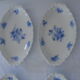 Set de 4 raviers coupelles porcelaine Limoges France fleurs bleues