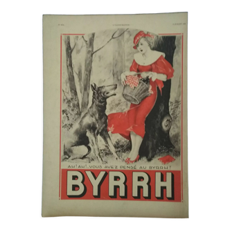 Publicité byrrh  qui fait penser au petit chaperon rouge 1933