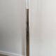 Floor lamp in chrome, brass and marble