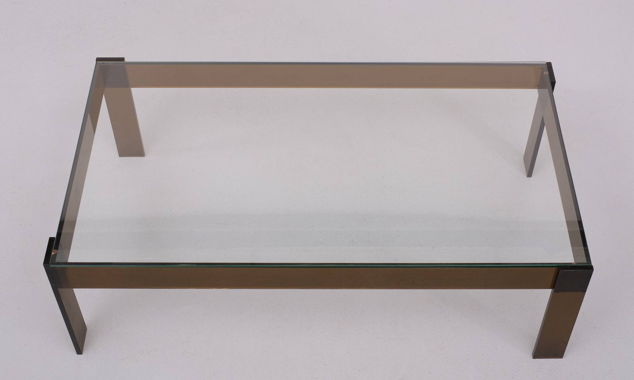 Smoked Lucite coffee table Space Ace France 1970s