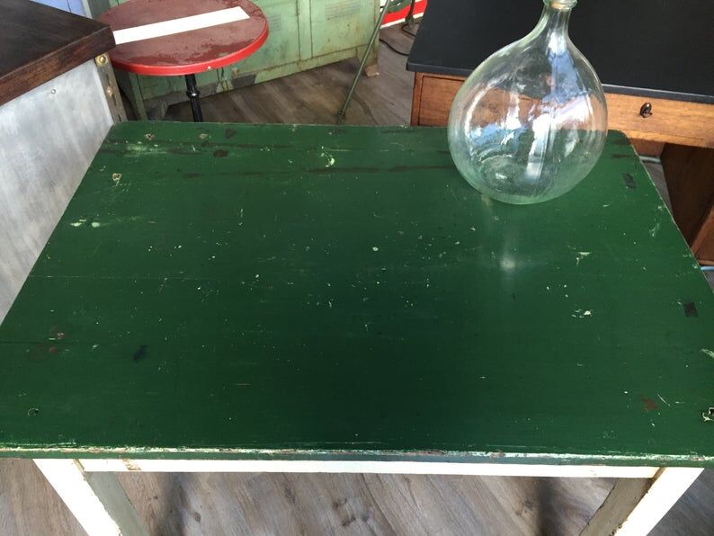 Vintage school workshop table