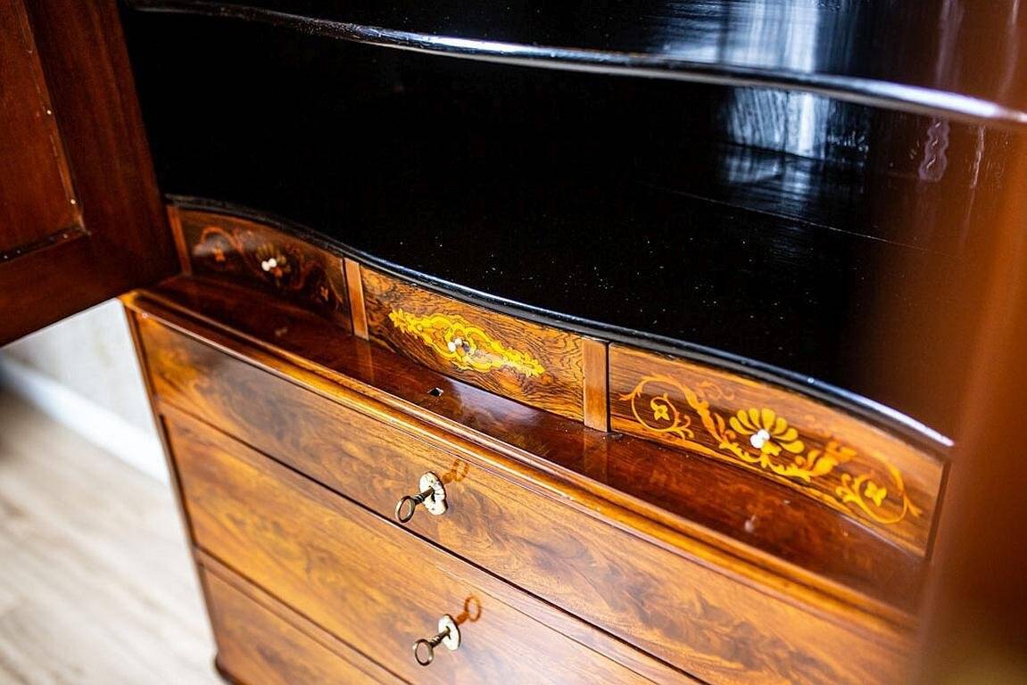 Antique Danish Walnut Cabinet, 1890s