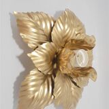 Golden flower sconce