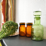 Carafe en verre verte